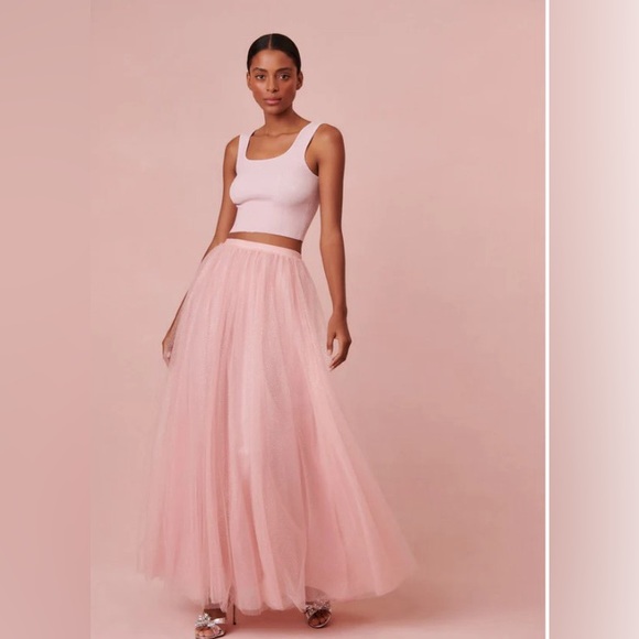 LoveShackFancy Dresses & Skirts - LoveShackFancy Wilona Tulle Skirt M NEW $600 Pink